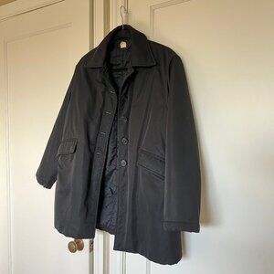Men’s Black J. Crew Coat Jacket, XS